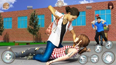 高中女生格斗-0