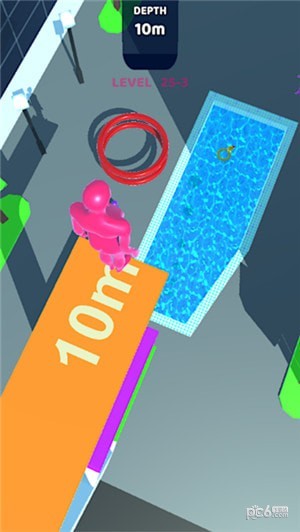 紫色跳水运动员-3