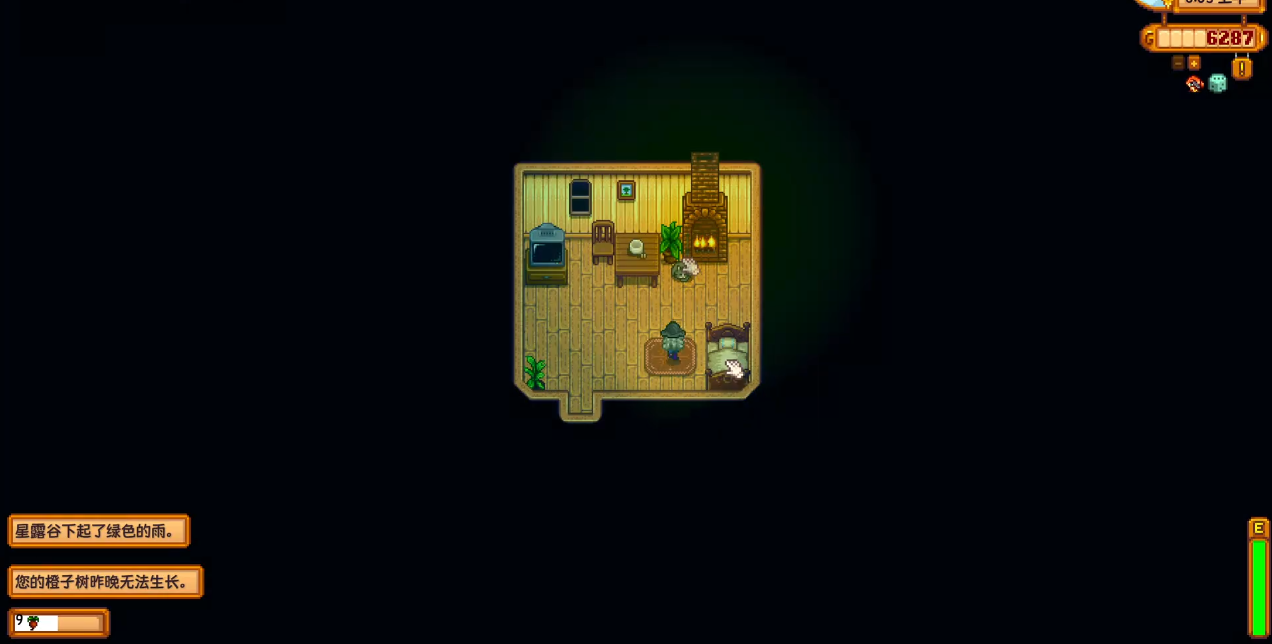 星露谷物语苔雨天气能做什么