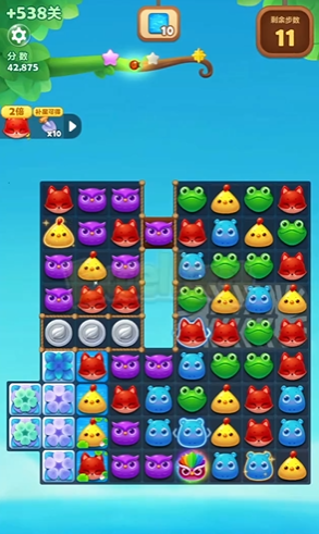 开心消消乐隐藏关卡538怎么过