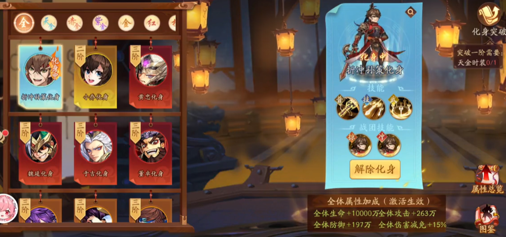 少年三国志2金化身有什么用