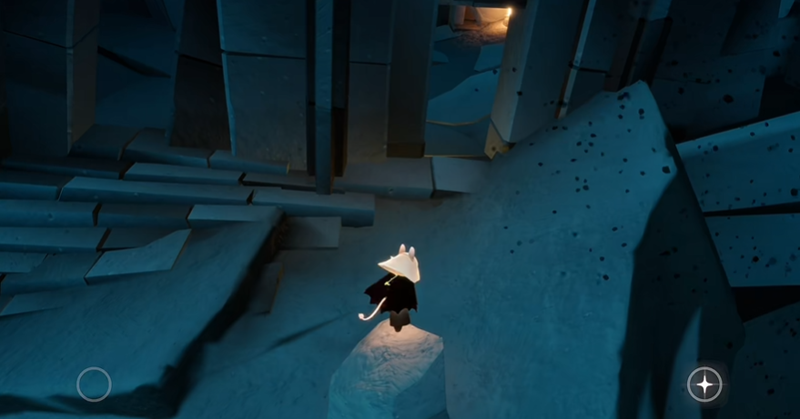 光遇暴风眼变蓝光怎么走