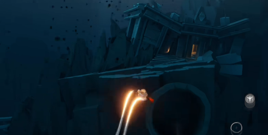 光遇暴风眼变蓝光怎么走