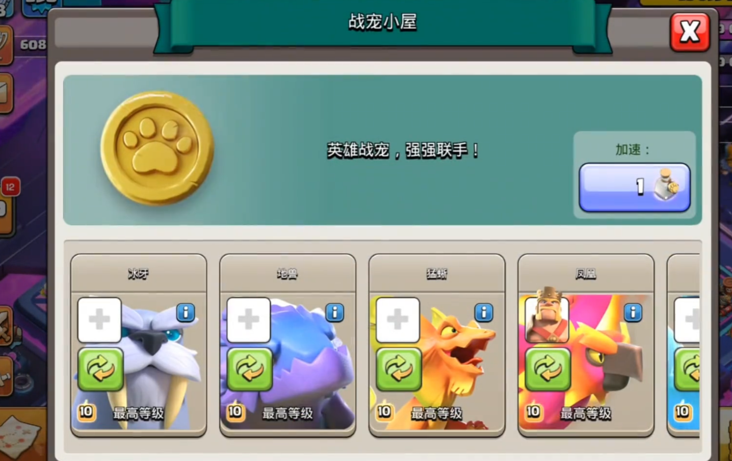部落冲突宠物哪个强些