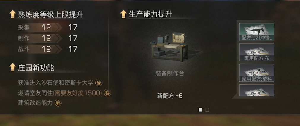明日之后4级庄园解锁什么枪 明日之后4级庄园解锁什么枪