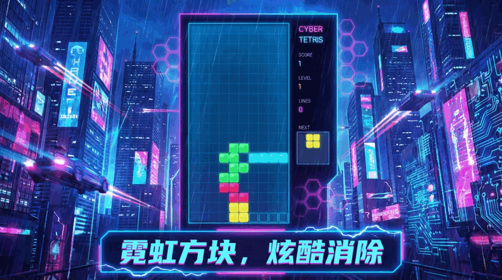 赛博朋克俄罗斯方块-0