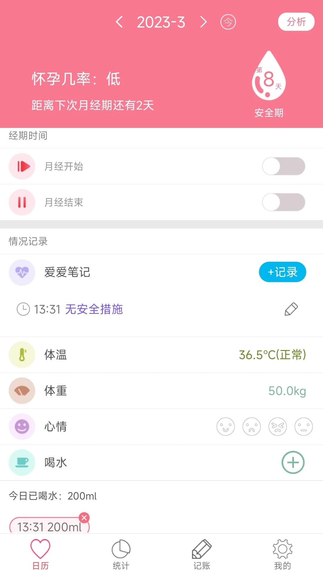 安全期排卵期日历-01